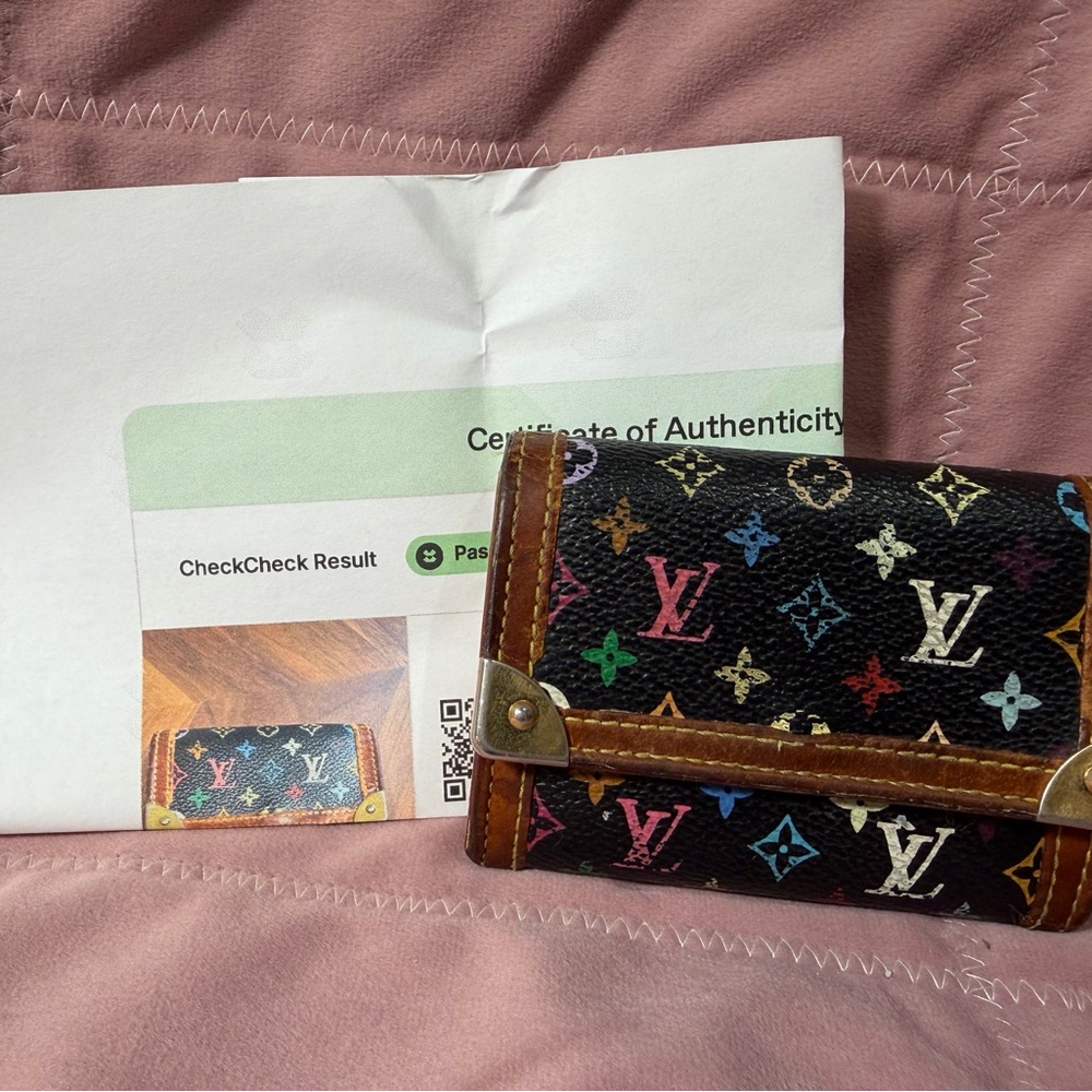 Louis Vuitton Black Murakami Coin/Card Holder